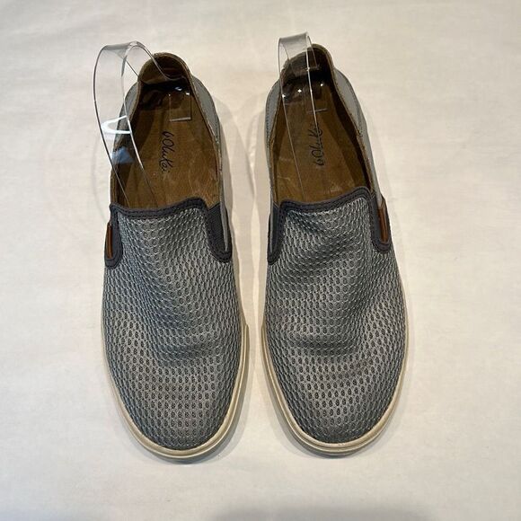 OluKai Loafer Slip On Sneaker Gray Mesh Women’s Size 8.5 - Picture 2 of 10